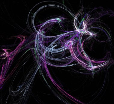 Dijital fraktal resimlerinden birinin resmi