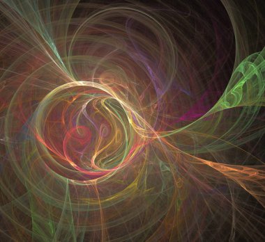 Dijital fraktal resimlerinden birinin resmi