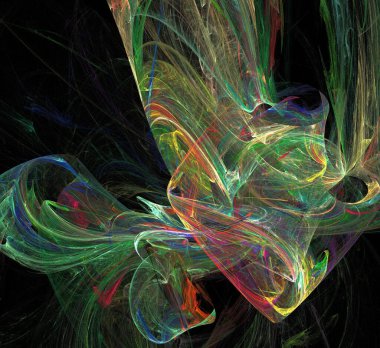 Dijital fraktal resimlerinden birinin resmi