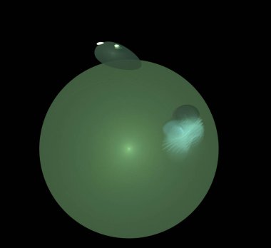 Dijital fraktal resimlerinden birinin resmi