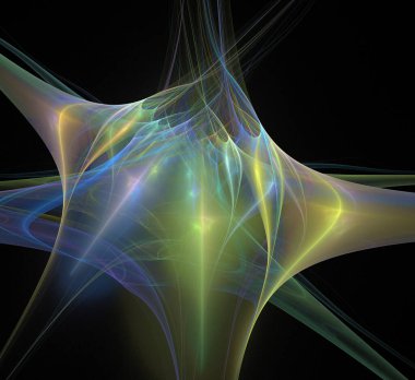 Dijital fraktal resimlerinden birinin resmi