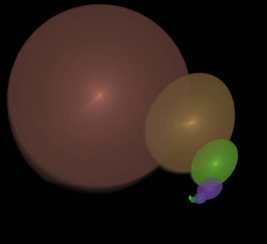 Dijital fraktal resimlerinden birinin resmi