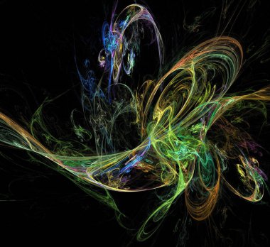 Dijital fraktal resimlerinden birinin resmi