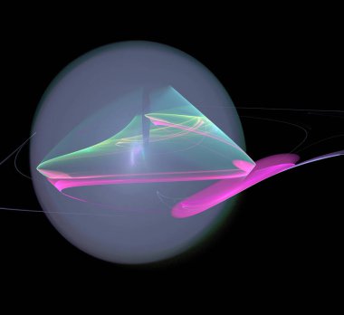 Dijital fraktal resimlerinden birinin resmi