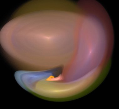 Dijital fraktal resimlerinden birinin resmi