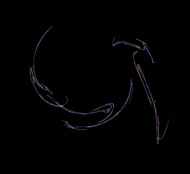 Dijital fraktal resimlerinden birinin resmi