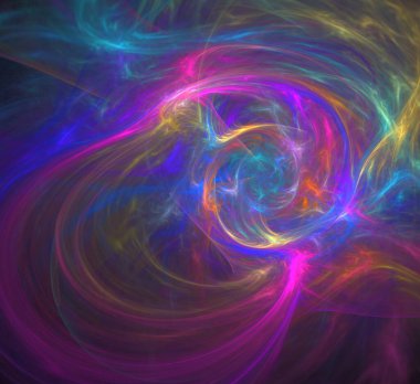 Dijital fraktal resimlerinden birinin resmi