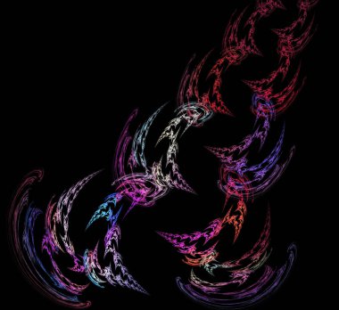 Dijital fraktal resimlerinden birinin resmi