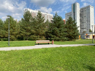 Şehir parkında yaz güneşli bir günde