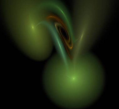 Dijital fraktal resimlerinden birinin resmi