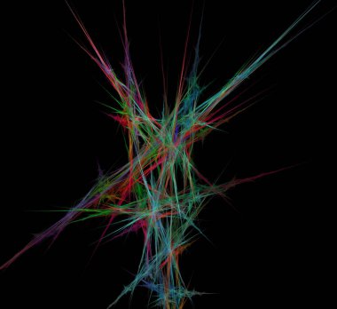 Dijital fraktal resimlerinden birinin resmi