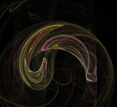 Dijital fraktal resimlerinden birinin resmi