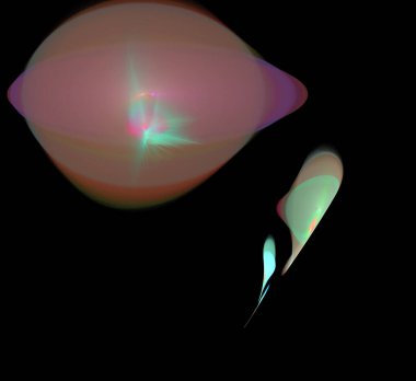 Dijital fraktal resimlerinden birinin resmi