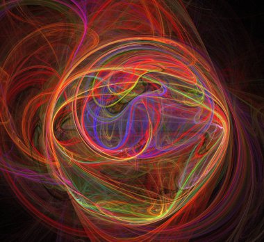 Dijital fraktal resimlerinden birinin resmi