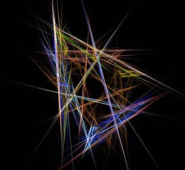 Dijital fraktal resimlerinden birinin resmi