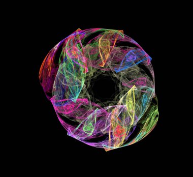 Dijital fraktal resimlerinden birinin resmi