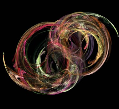 Dijital fraktal resimlerinden birinin resmi