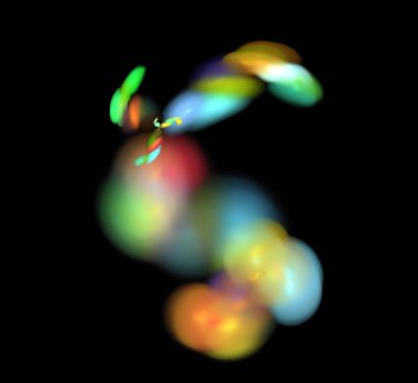 Dijital fraktal resimlerinden birinin resmi