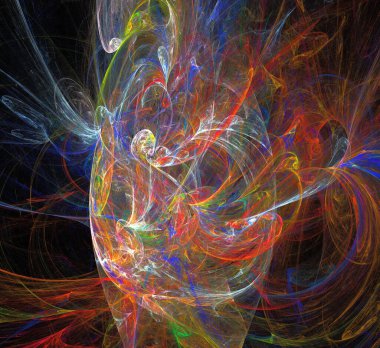 Dijital fraktal resimlerinden birinin resmi