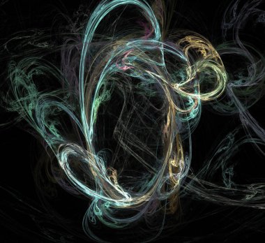 Dijital fraktal resimlerinden birinin resmi