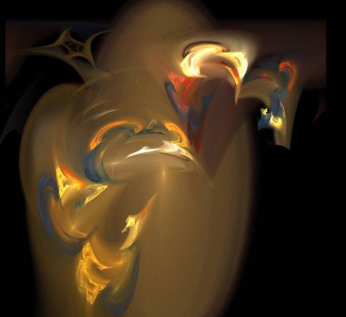 Dijital fraktal resimlerinden birinin resmi