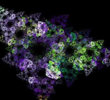 Dijital fraktal resimlerinden birinin resmi