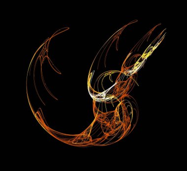 Dijital fraktal resimlerinden birinin resmi