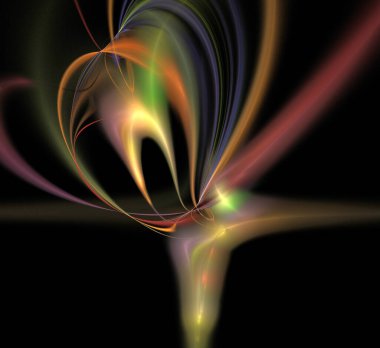 Dijital fraktal resimlerinden birinin resmi