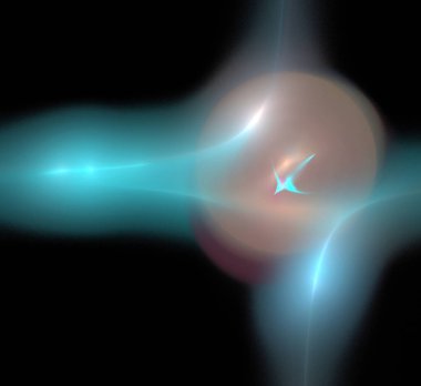 Dijital fraktal resimlerinden birinin resmi