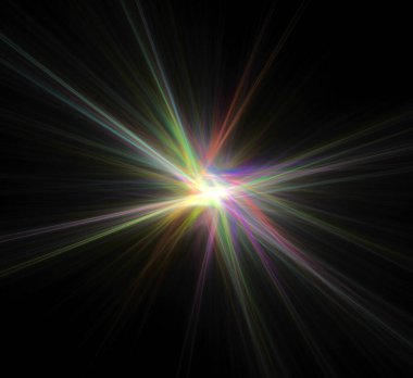 Dijital fraktal resimlerinden birinin resmi