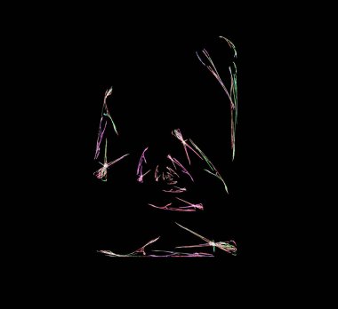 Dijital fraktal resimlerinden birinin resmi