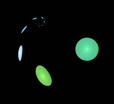 Dijital fraktal resimlerinden birinin resmi