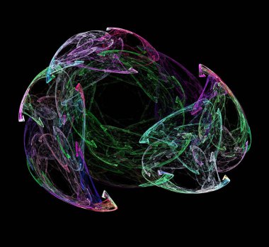 Dijital fraktal resimlerinden birinin resmi