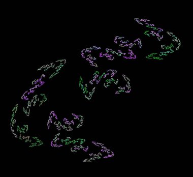 Dijital fraktal resimlerinden birinin resmi