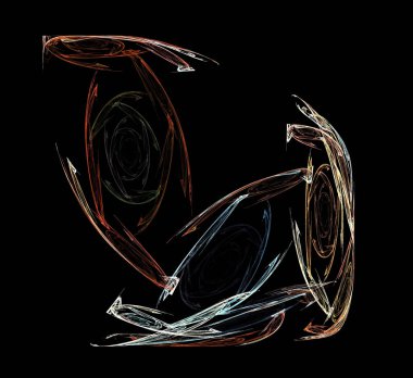 Dijital fraktal resimlerinden birinin resmi