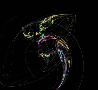 Dijital fraktal resimlerinden birinin resmi