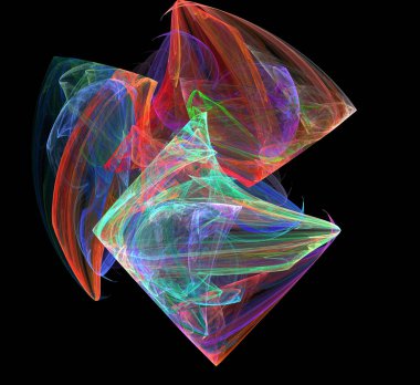 Dijital fraktal resimlerinden birinin resmi