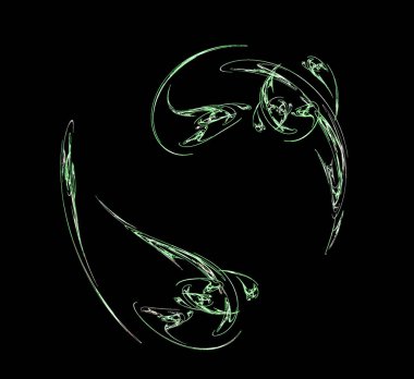 Dijital fraktal resimlerinden birinin resmi