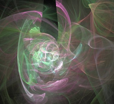 Dijital fraktal resimlerinden birinin resmi