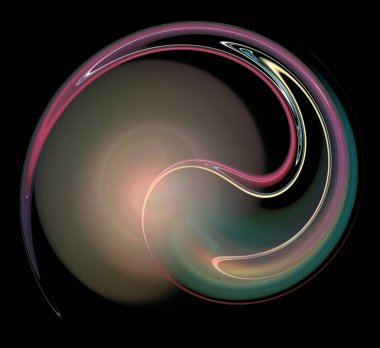 Dijital fraktal resimlerinden birinin resmi