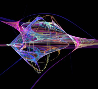 Dijital fraktal resimlerinden birinin resmi