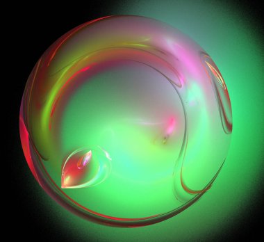 Dijital fraktal resimlerinden birinin resmi