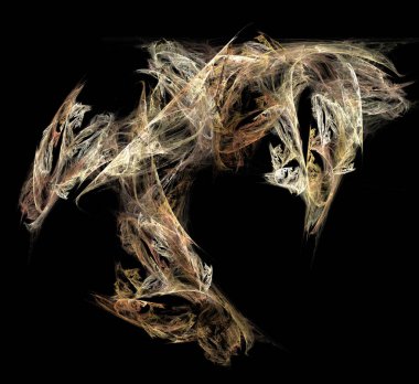 Dijital fraktal resimlerinden birinin resmi