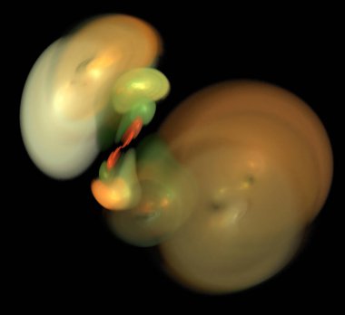 Dijital fraktal resimlerinden birinin resmi