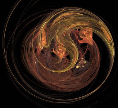 Dijital fraktal resimlerinden birinin resmi