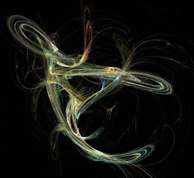 Dijital fraktal resimlerinden birinin resmi