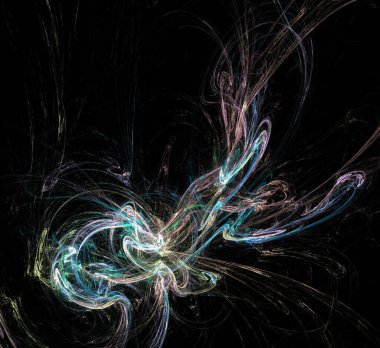 Dijital fraktal resimlerinden birinin resmi