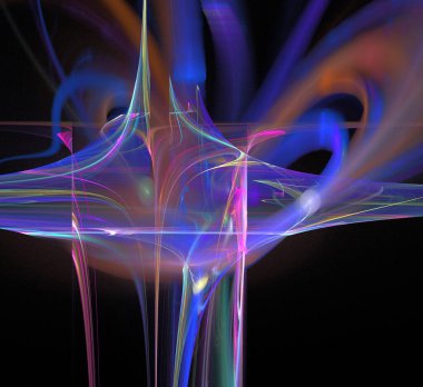 Dijital fraktal resimlerinden birinin resmi