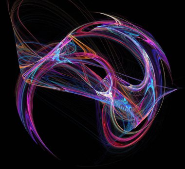 Dijital fraktal resimlerinden birinin resmi