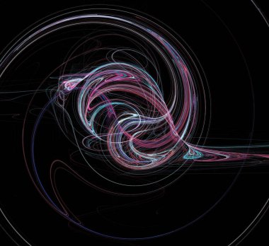 Dijital fraktal resimlerinden birinin resmi